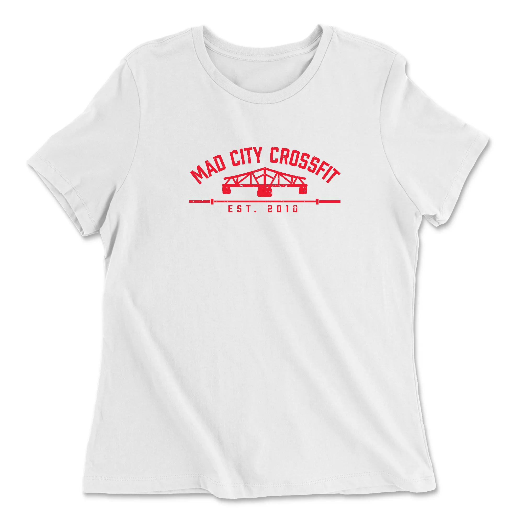 Mad City CrossFit Standard (Red) Womens - Relaxed Jersey T-Shirt
