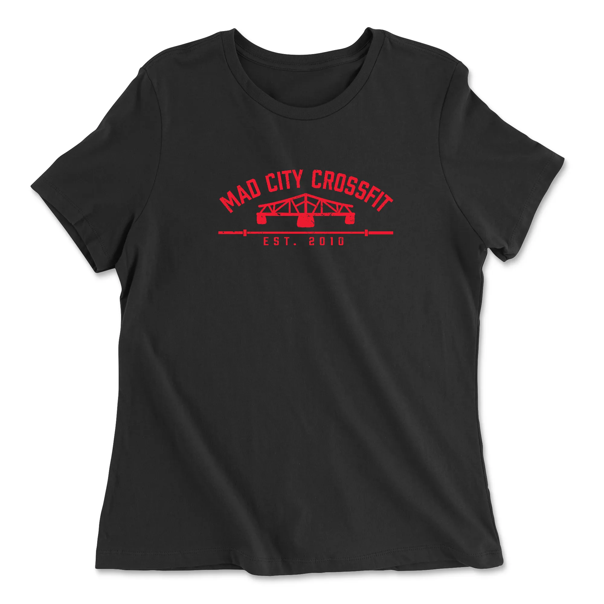 Mad City CrossFit Standard (Red) Womens - Relaxed Jersey T-Shirt