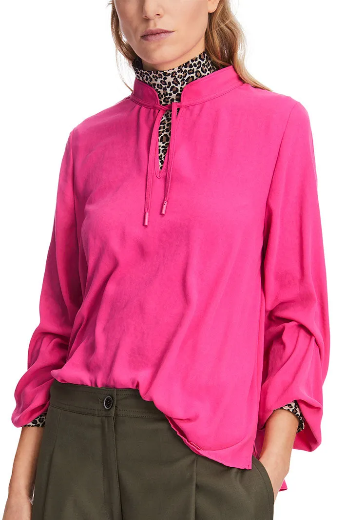 Marc Cain Sports Blouse Dragon Fruit Pink XS 51.05 W41 Top 244
