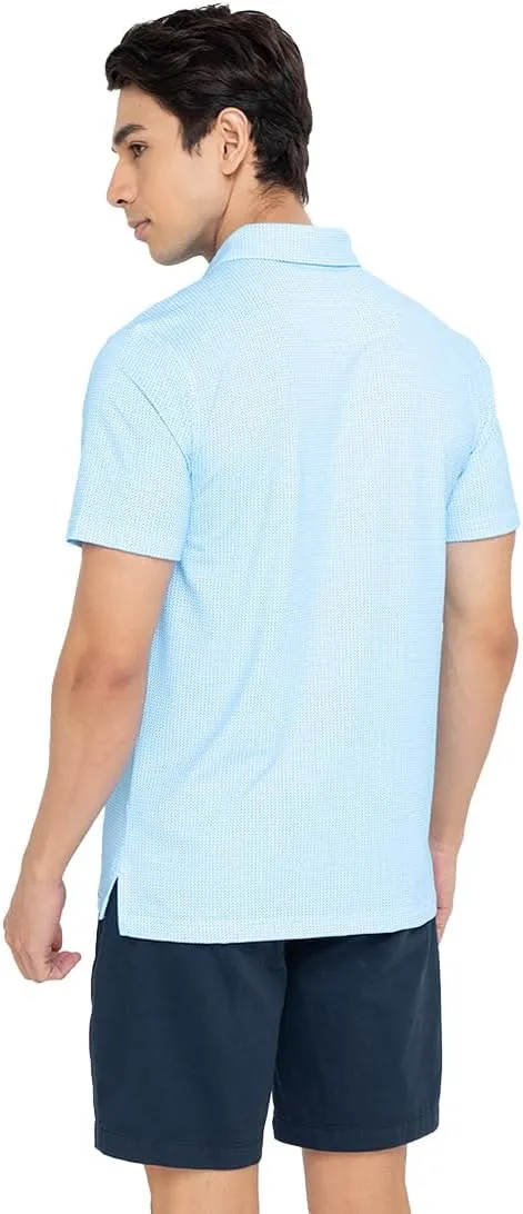 Mens Golf Polo Shirt Lightweight & Quick Dry UPF 50  Flat-Knit Collar Polo Shirts for Men (S, M, L, XL, XXL)- Dry Fit
