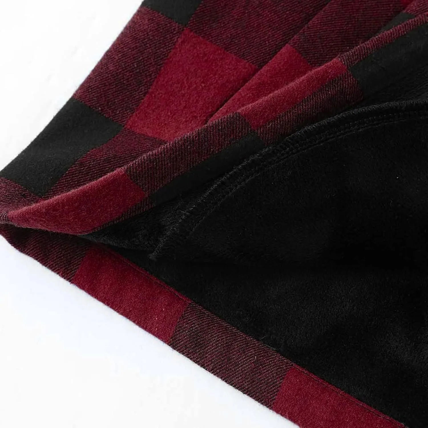 Mens Quilted Lined Shirt Jacket Big and Tall Zip Up Plaid Coat Fuzzy Polar Fleece Tops Thermal Lined Warm Coated Jackets