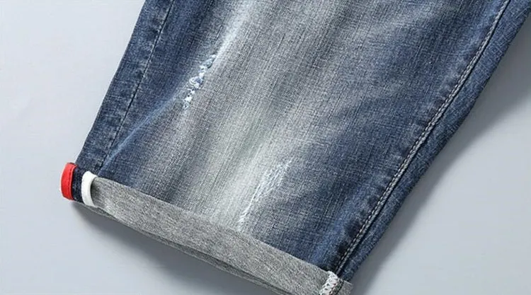 Men's Summer Casual Denim Stretchy Shorts