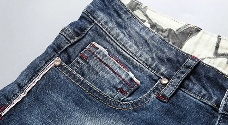Men's Summer Casual Denim Stretchy Shorts