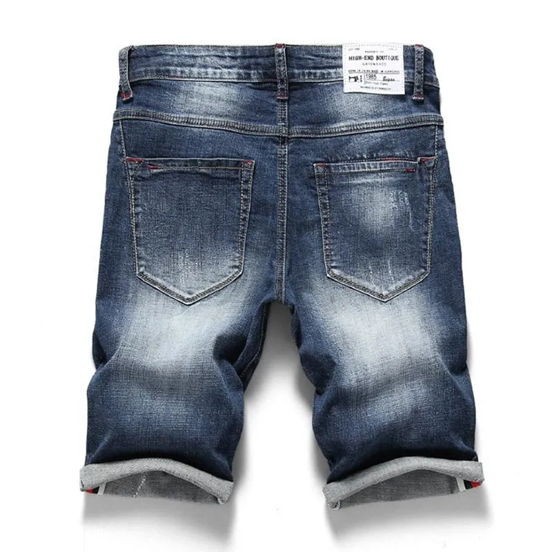 Men's Summer Casual Denim Stretchy Shorts