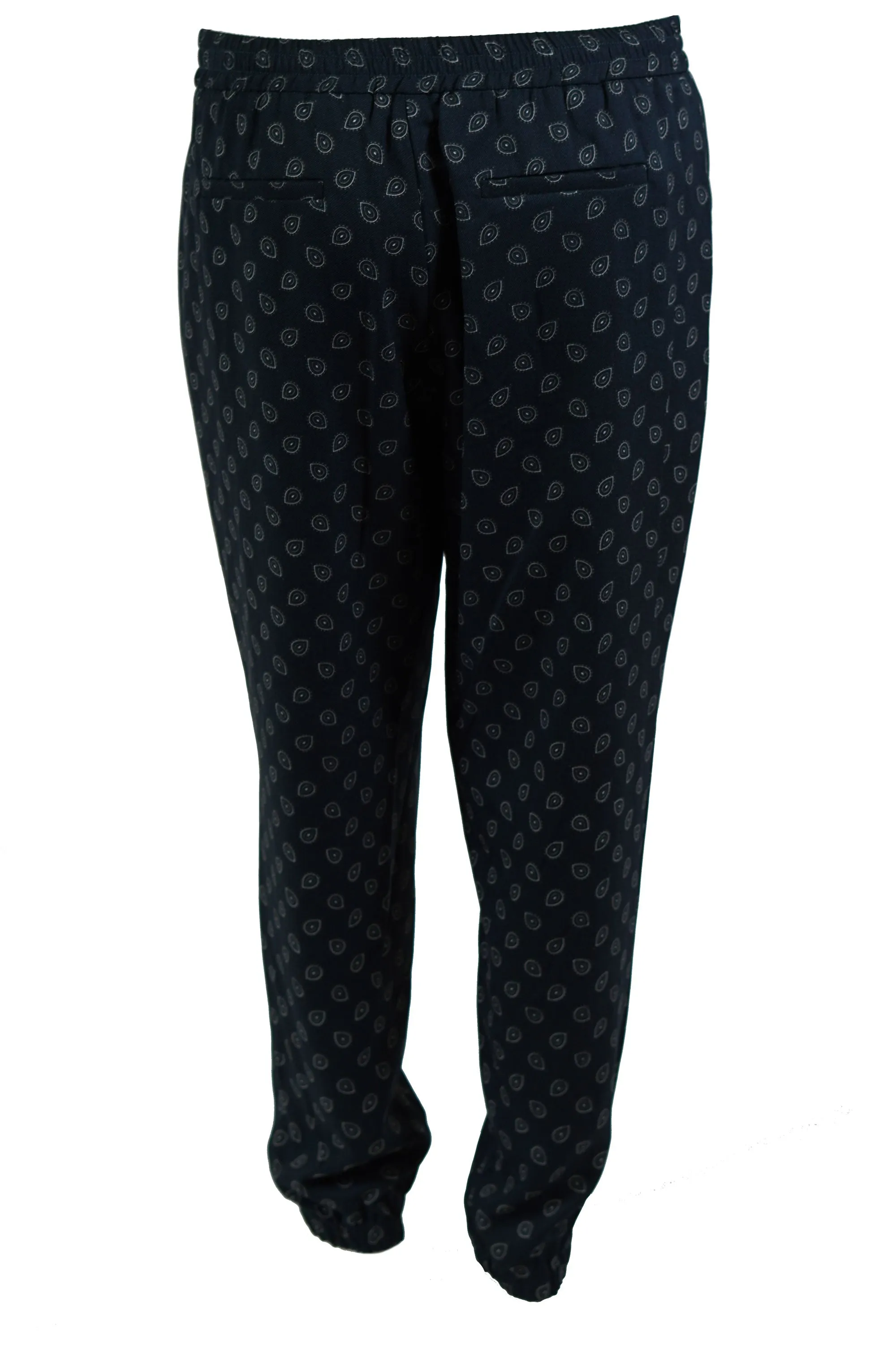 Michael Kors Women's Elastic Waist Printed Soft Pants Blue Size Large