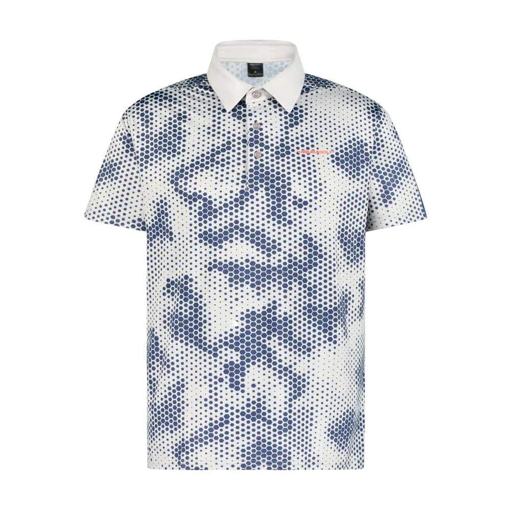 Moderno Pixel Comb Light Grey Kid's Golf Polo