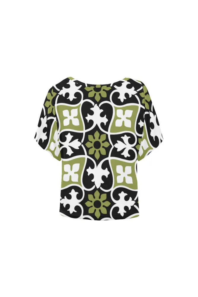 Mon Amie Women's Batwing-Sleeved Blouse T shirt