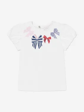 Monnalisa Baby Girls Bows T-Shirt in White