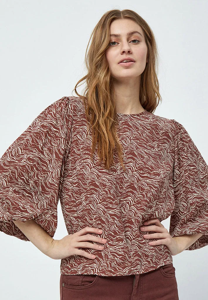 MSLavena Balloon Blouse - Dark Cinnamon PR