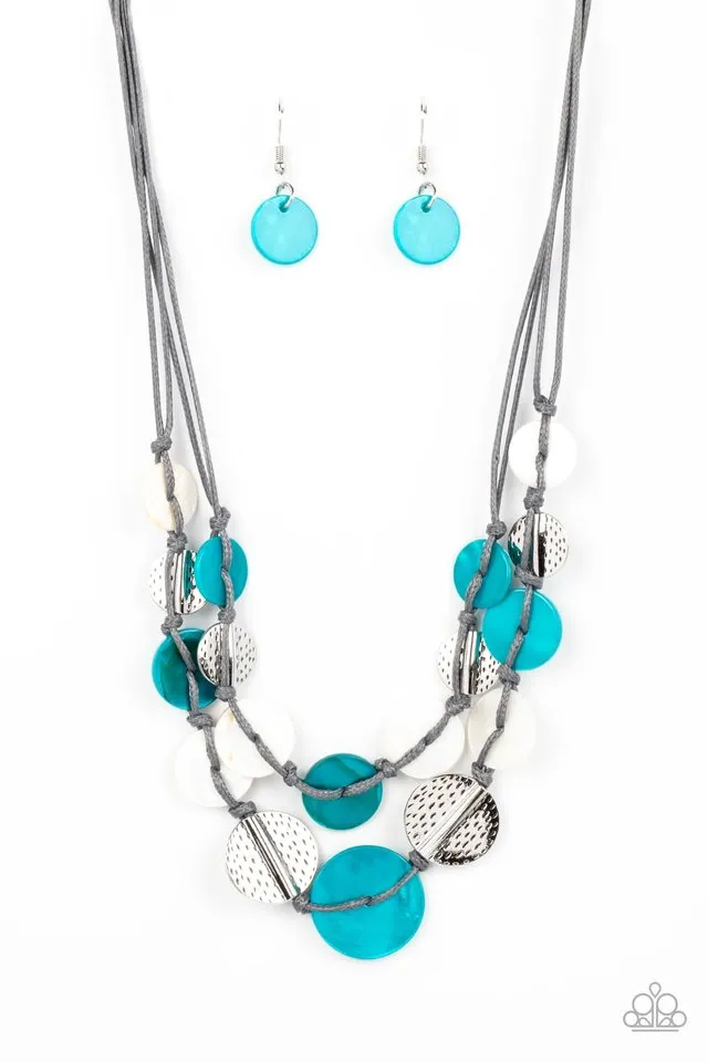 Paparazzi Necklace ~ Barefoot Beaches - Blue