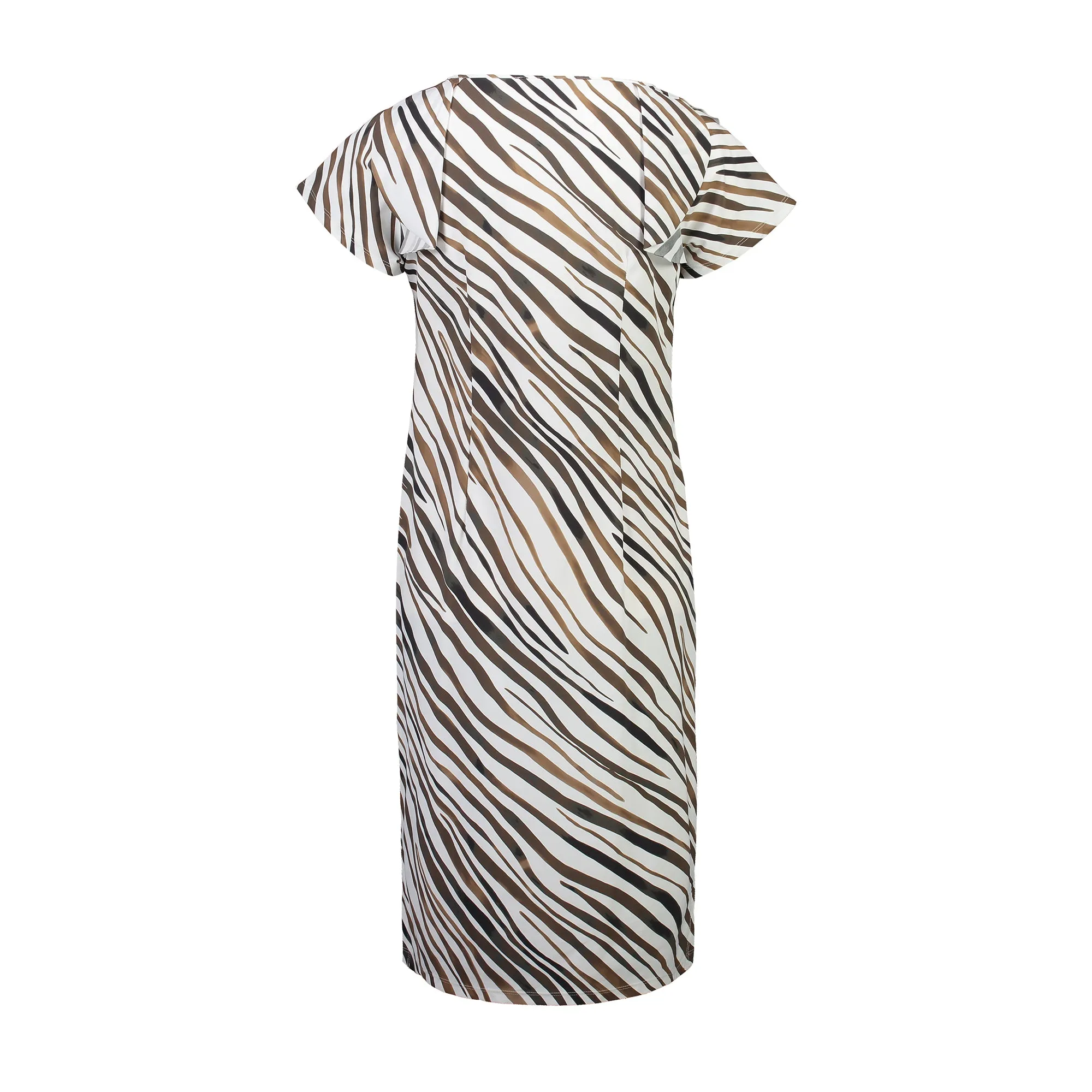 Paula Ryan Soft Cap Dress - Zebra