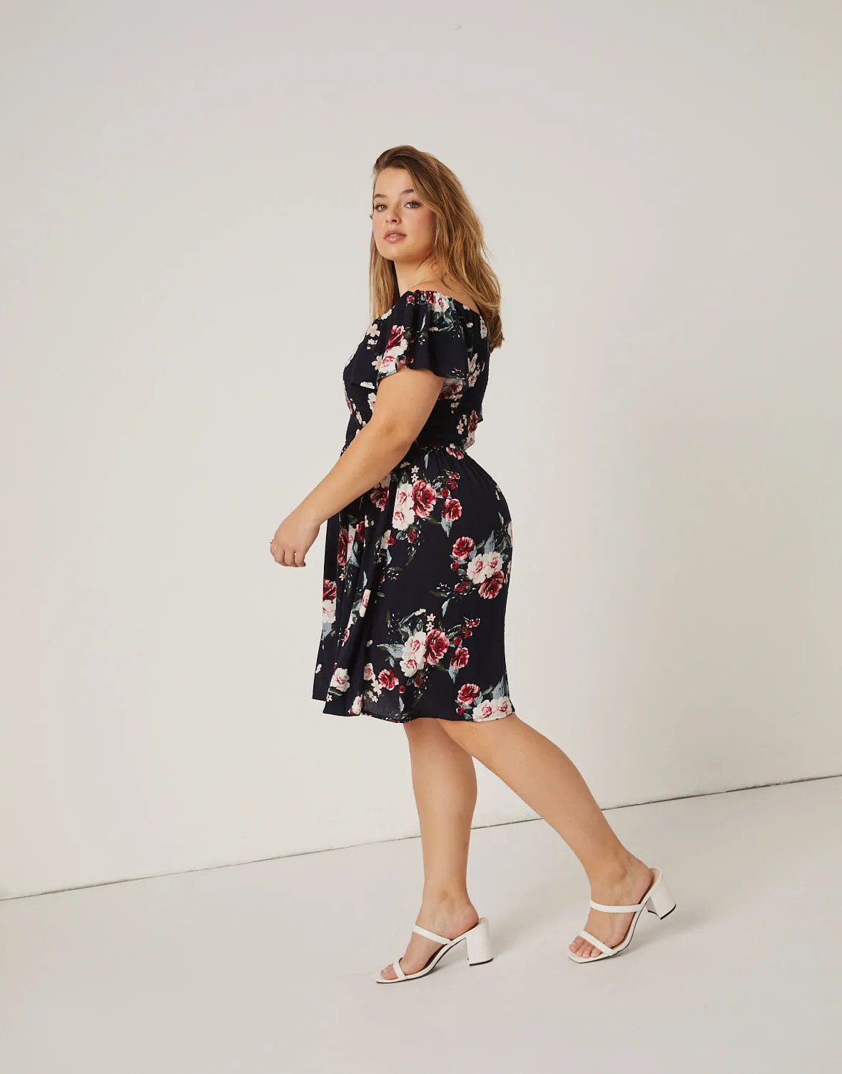 Plus Size Gauzy Floral Sundress