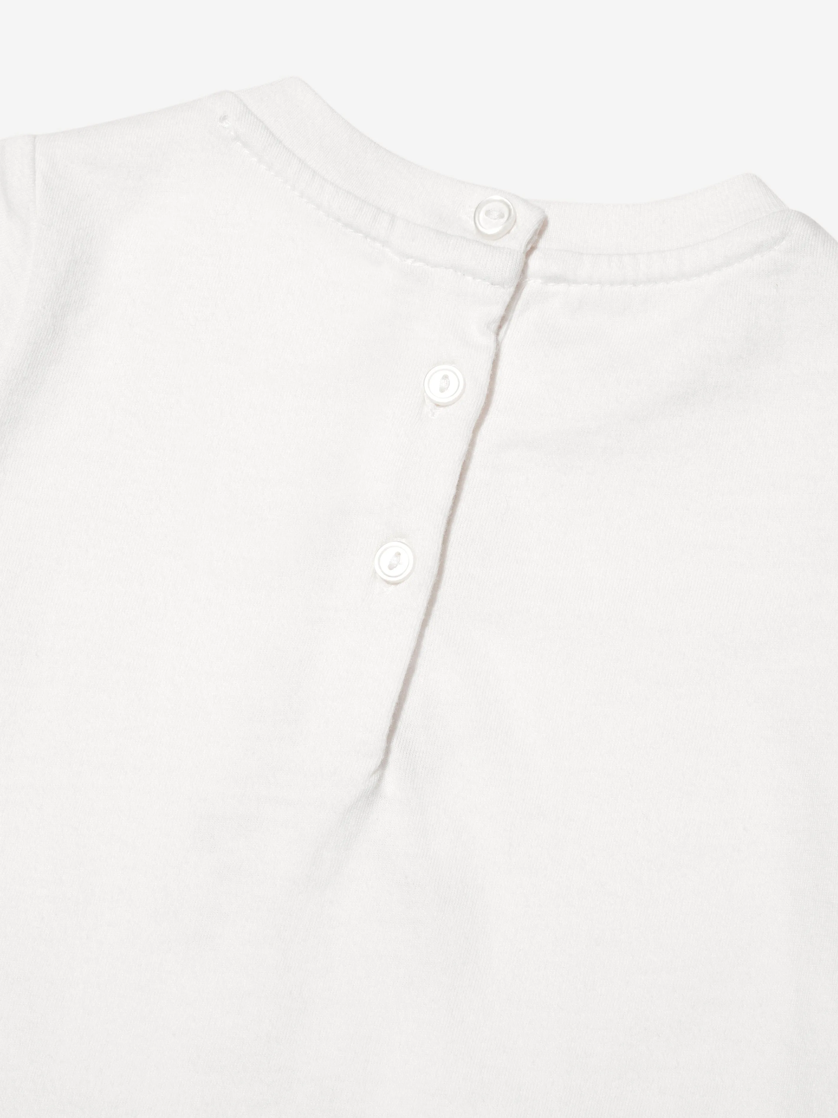 Ralph Lauren Girls Bear Print T-Shirt in Ivory