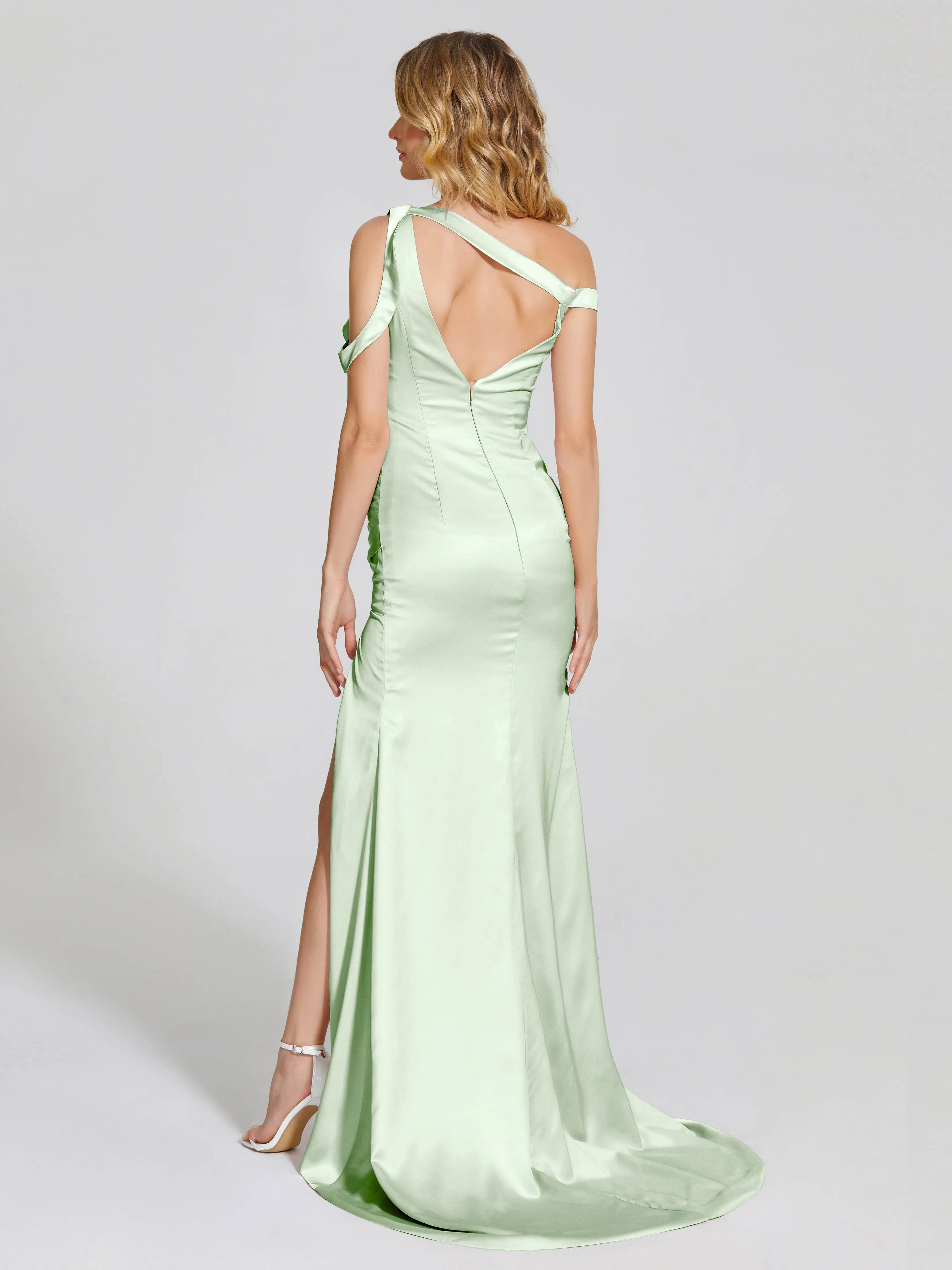 Rosalie Split Soft Satin Bridesmaid Dresses