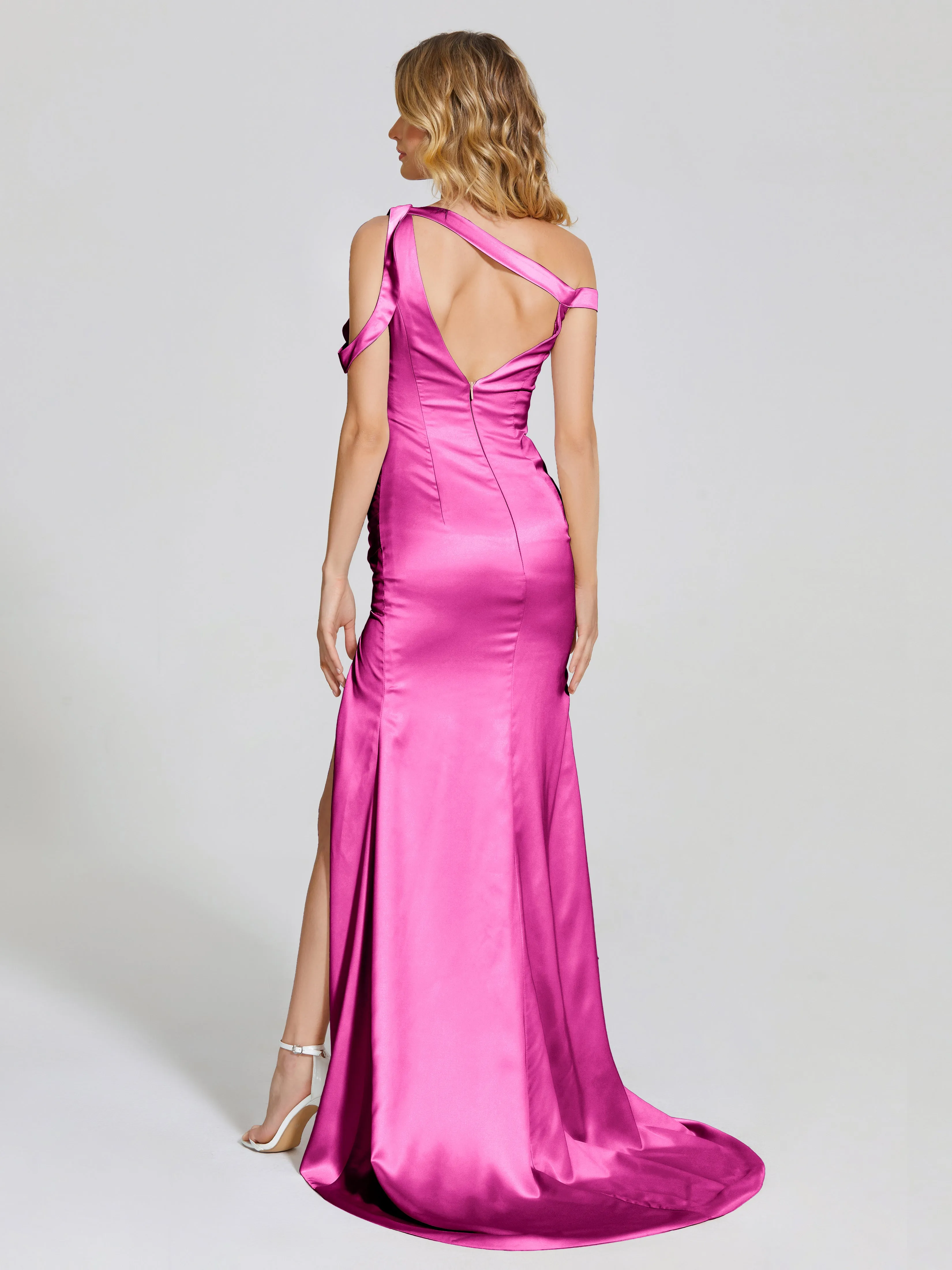 Rosalie Split Soft Satin Bridesmaid Dresses