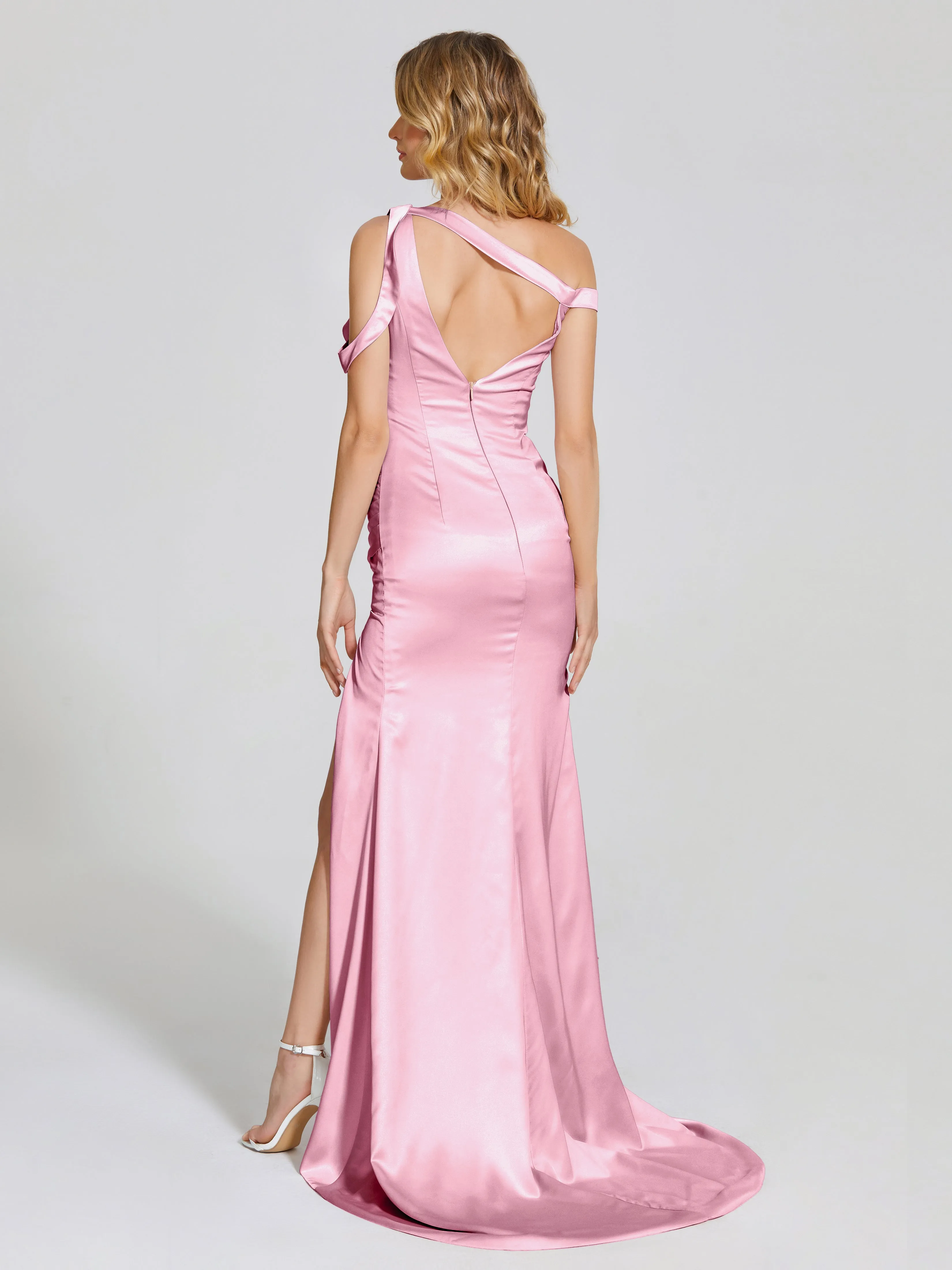 Rosalie Split Soft Satin Bridesmaid Dresses