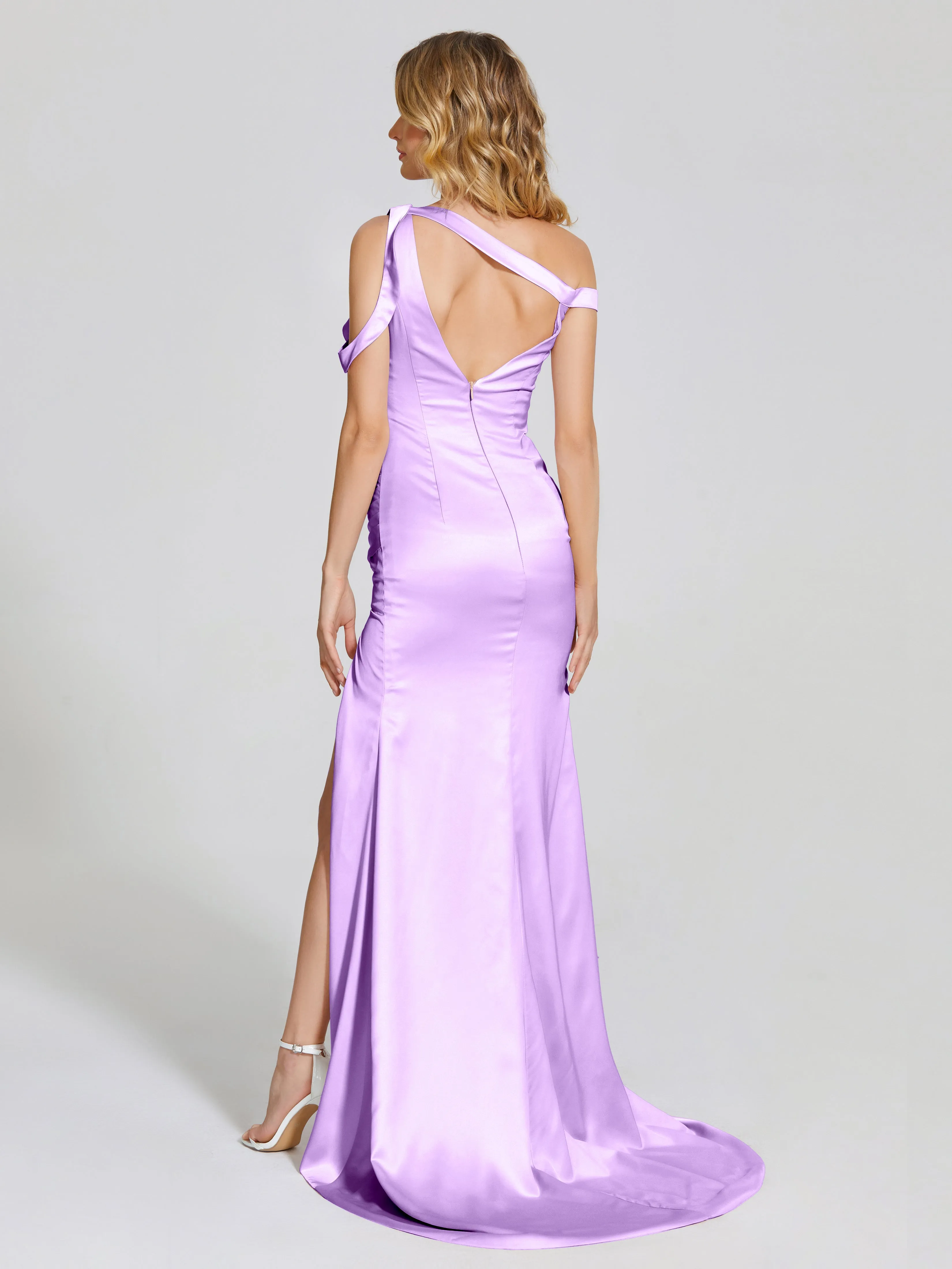Rosalie Split Soft Satin Bridesmaid Dresses