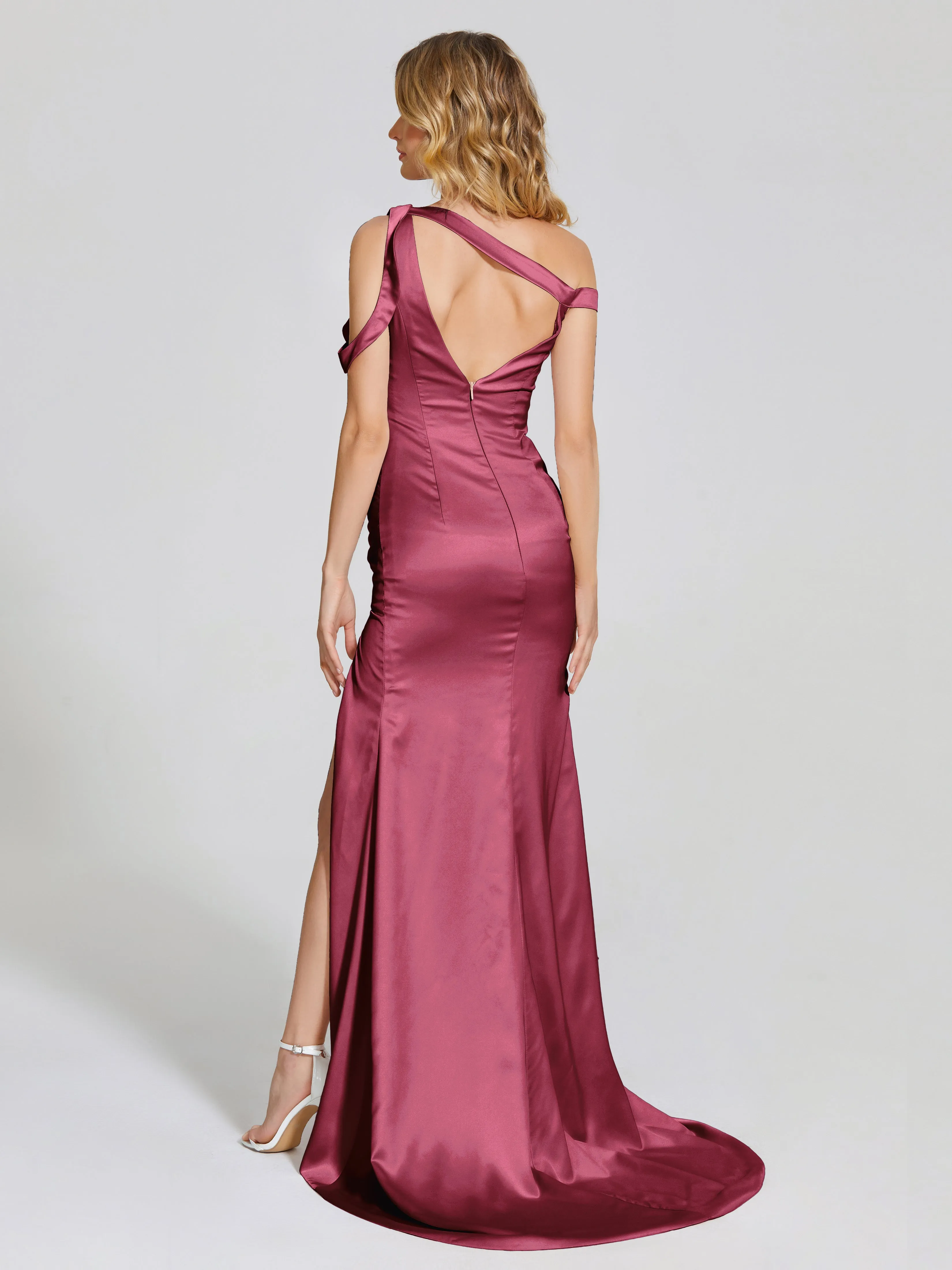 Rosalie Split Soft Satin Bridesmaid Dresses
