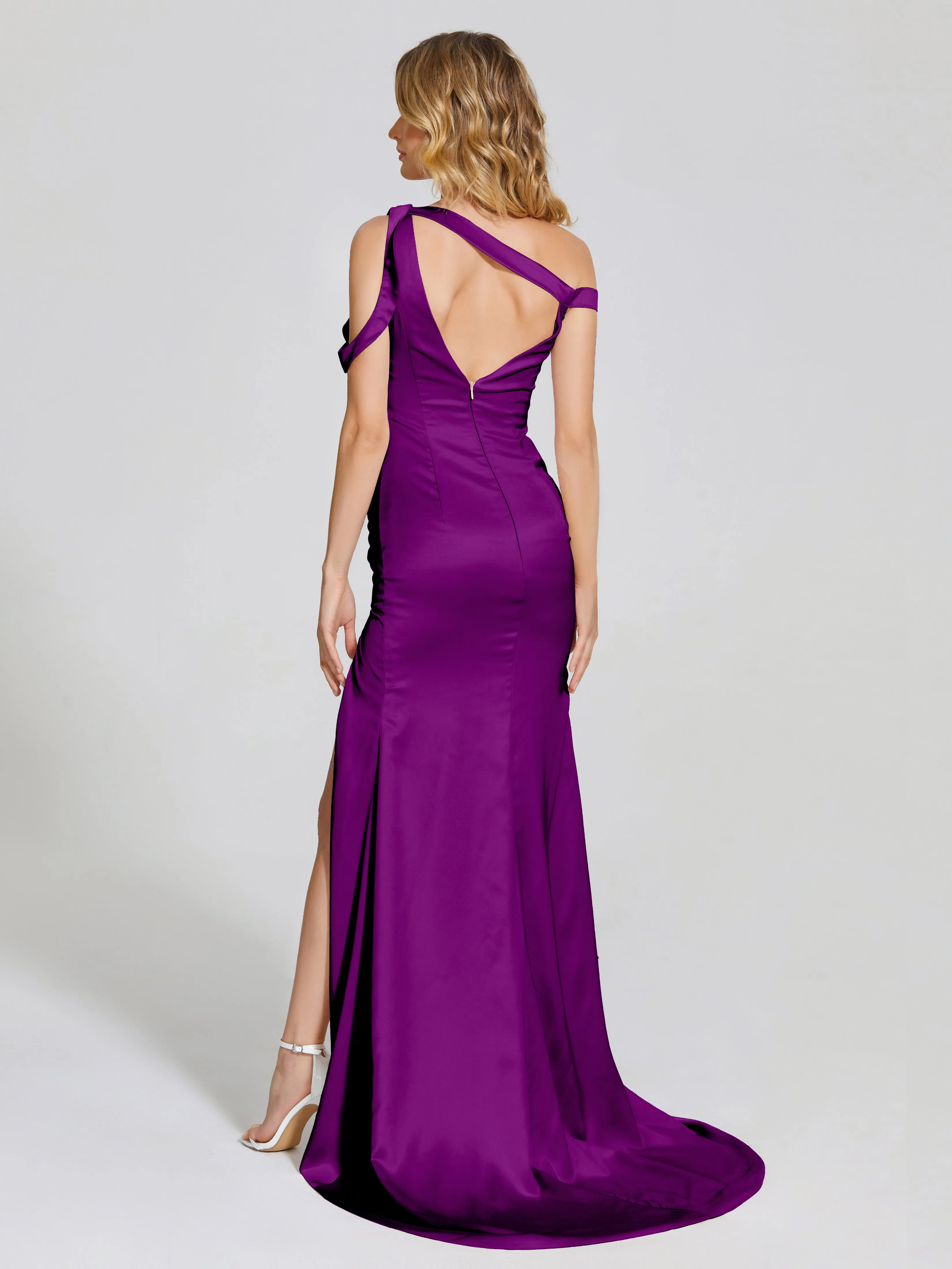 Rosalie Split Soft Satin Bridesmaid Dresses
