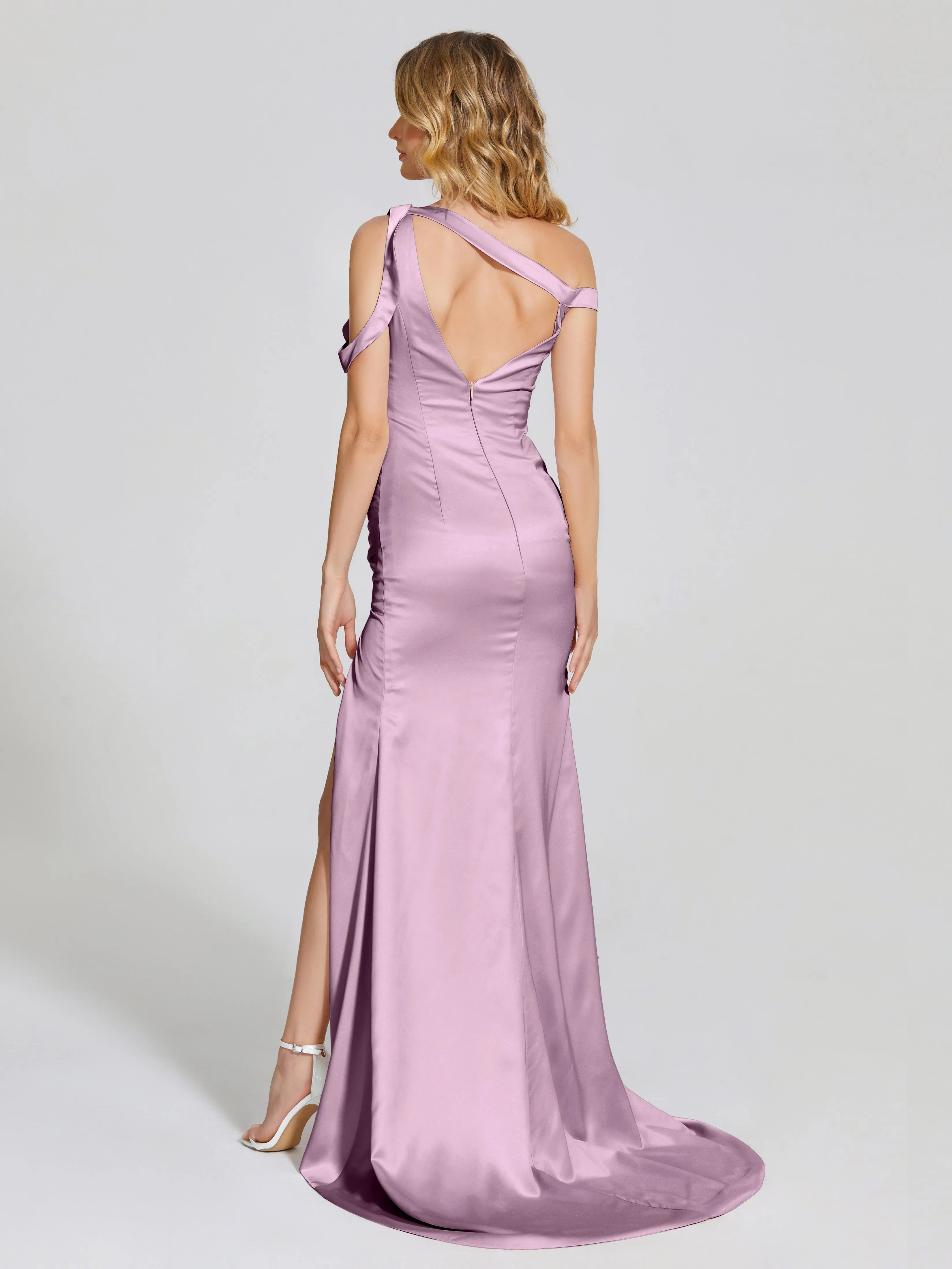 Rosalie Split Soft Satin Bridesmaid Dresses