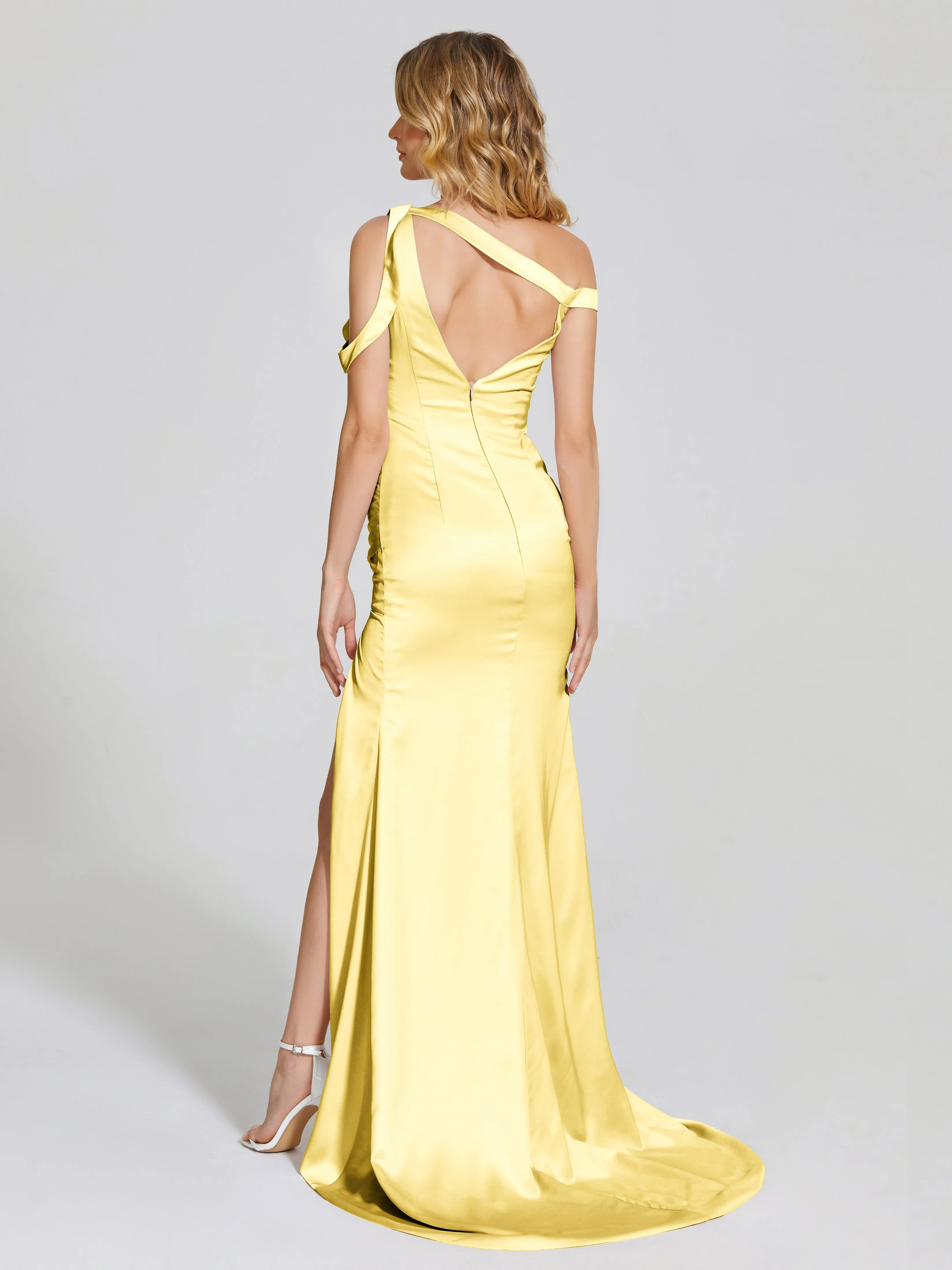 Rosalie Split Soft Satin Bridesmaid Dresses