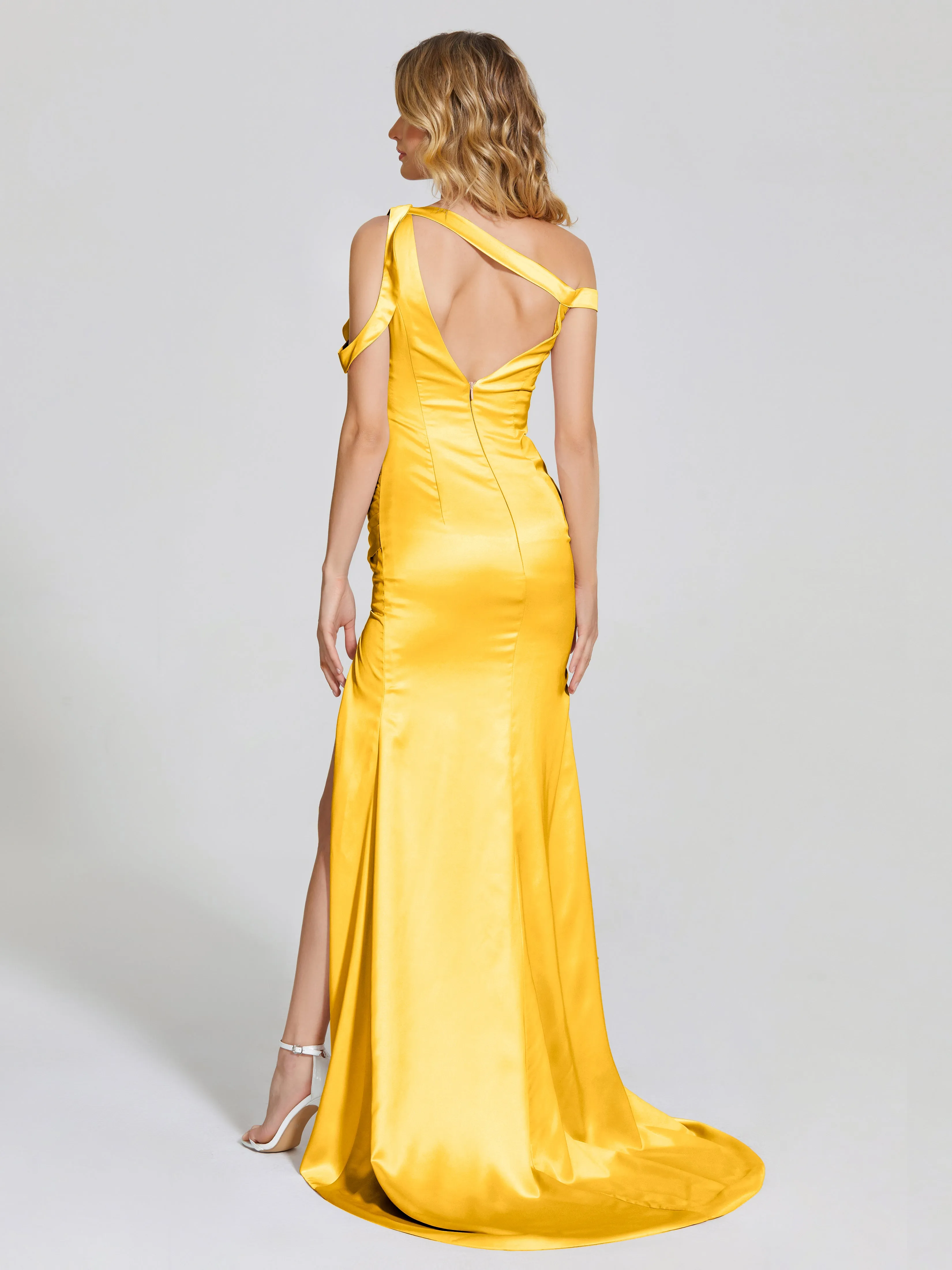 Rosalie Split Soft Satin Bridesmaid Dresses