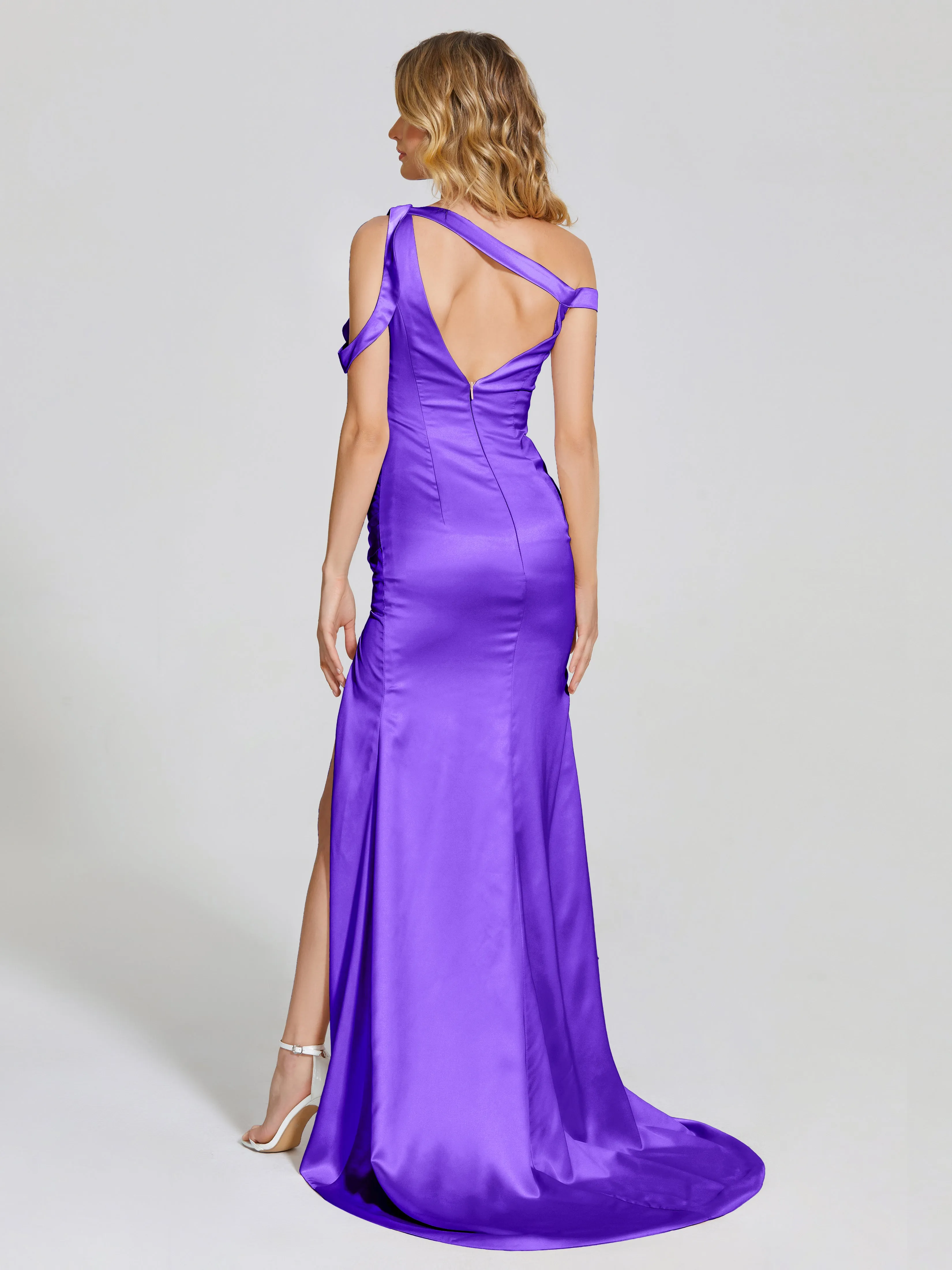 Rosalie Split Soft Satin Bridesmaid Dresses