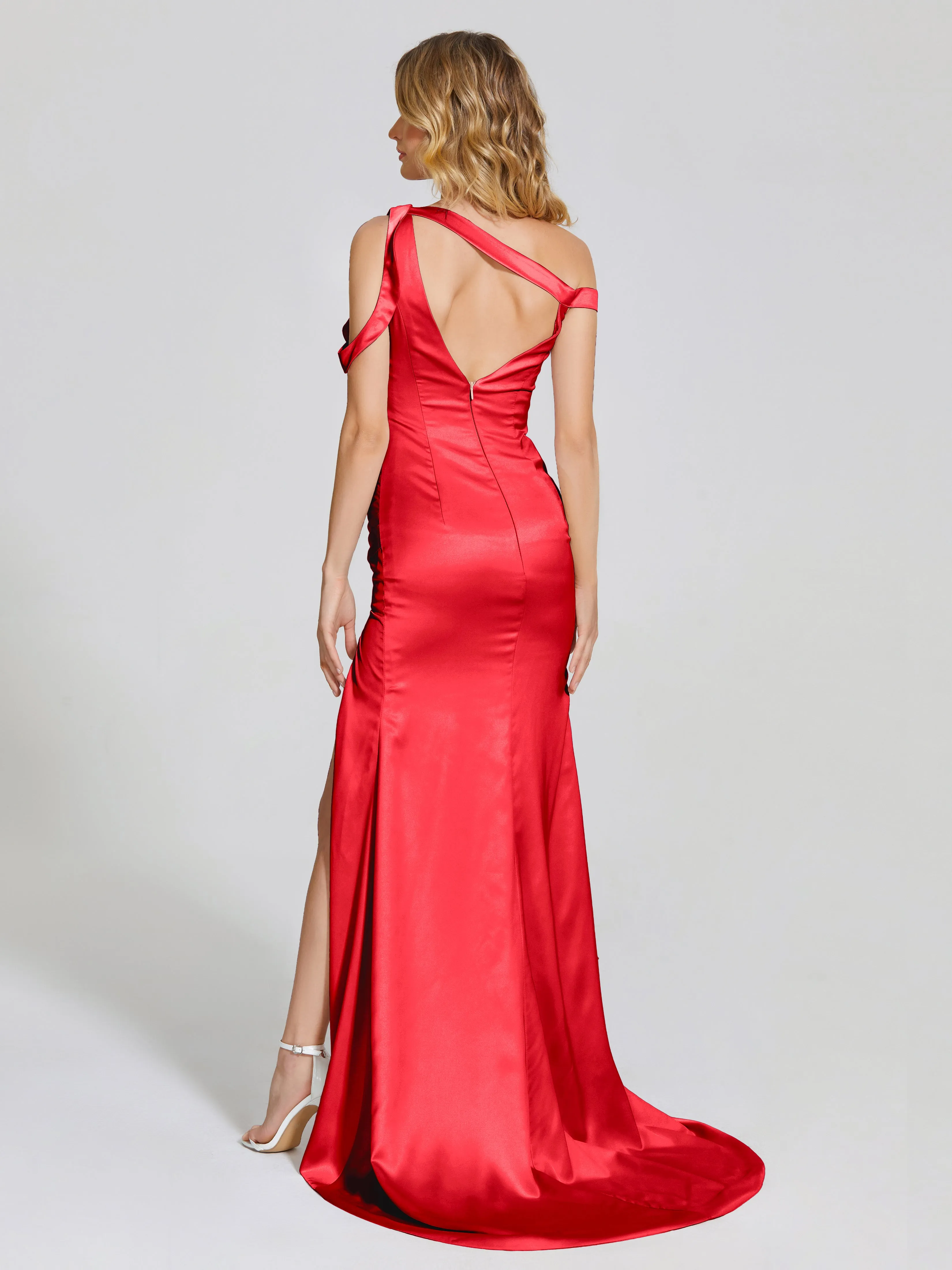 Rosalie Split Soft Satin Bridesmaid Dresses