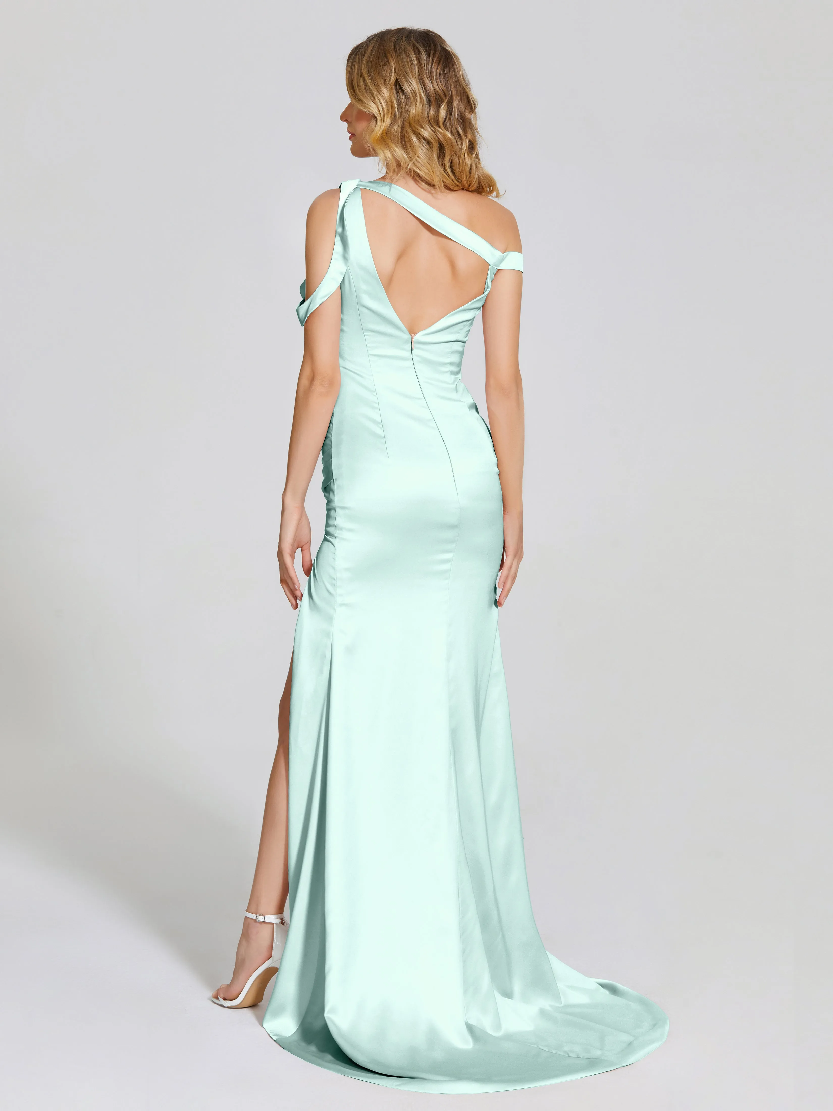 Rosalie Split Soft Satin Bridesmaid Dresses