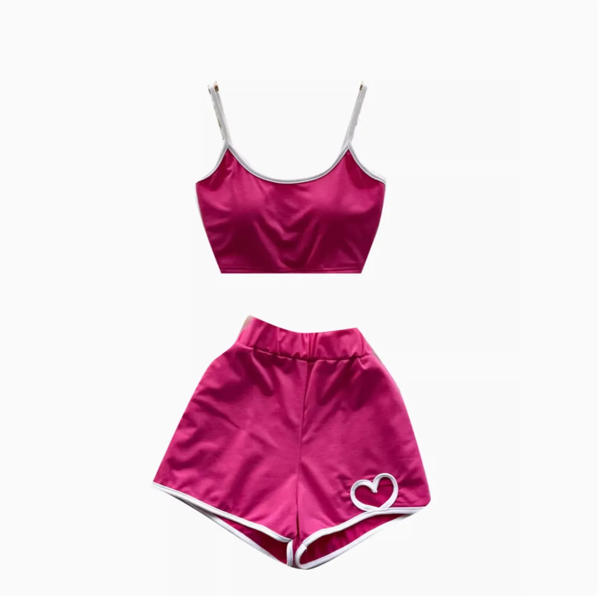 Stretchy Camisole&Shorts Sportswear 2Pcs