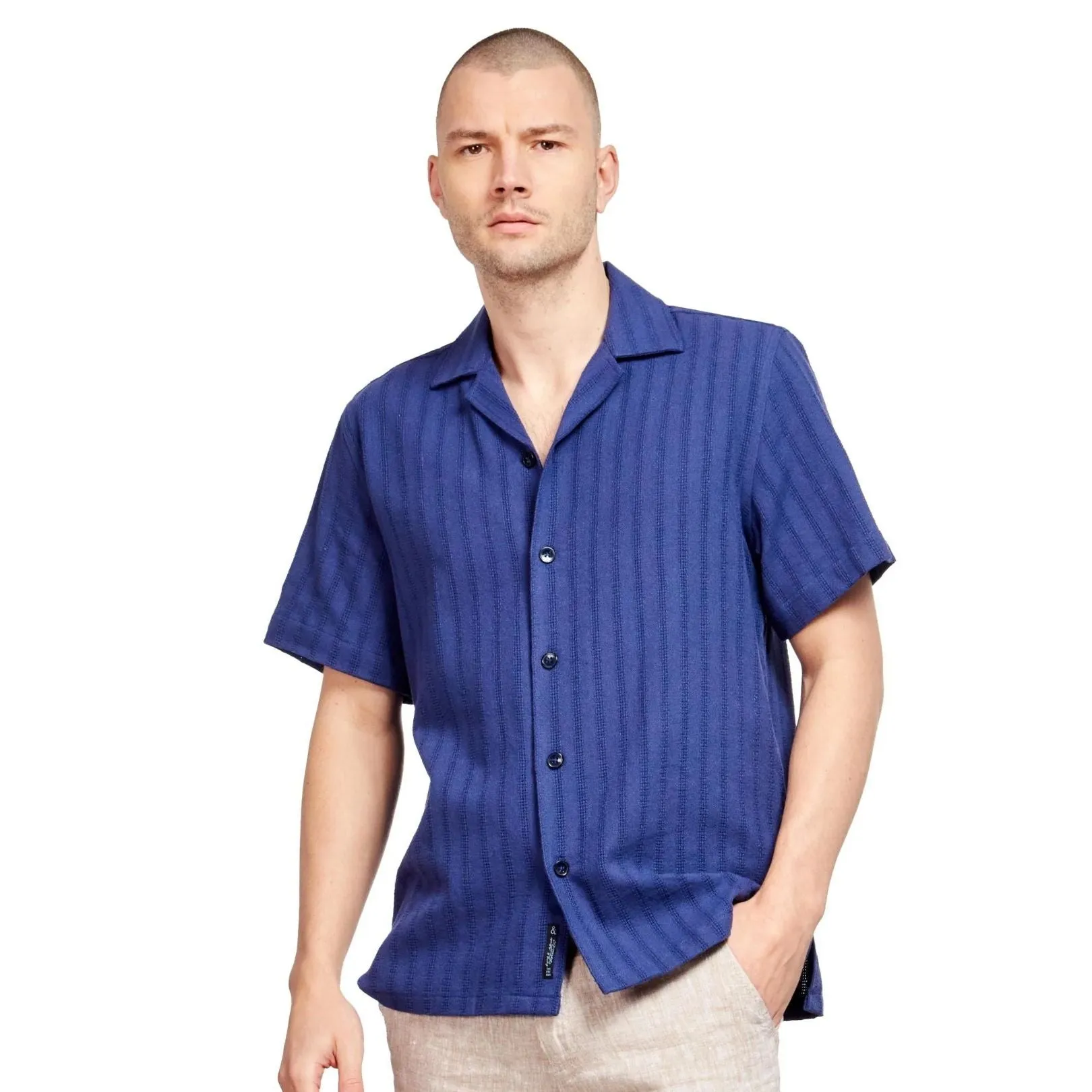 Summer Breeze Relaxed Fit Shirt - Navy