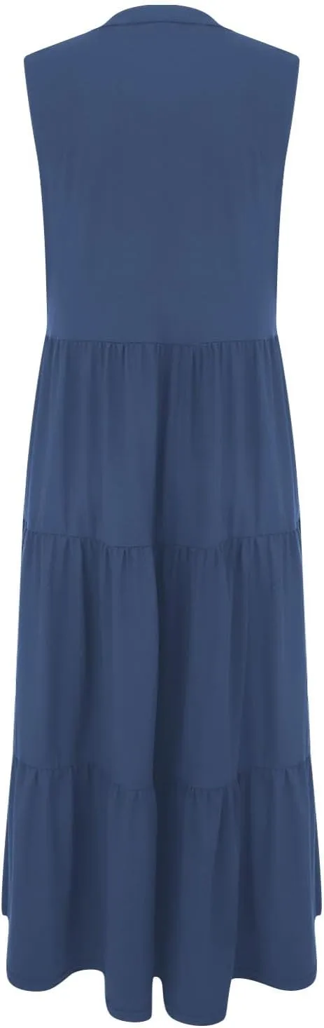 Sundresses for Women Casual Summer Ruffle Sleeve Sweetheart V-Neck Printing Dresses Boho Prom Maxi Short Sleeve Dress