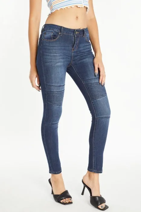 Super Soft Moto Ankle Skinny Jeans