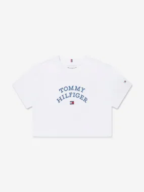 Tommy Hilfiger Girls Logo Flag T-Shirt in White
