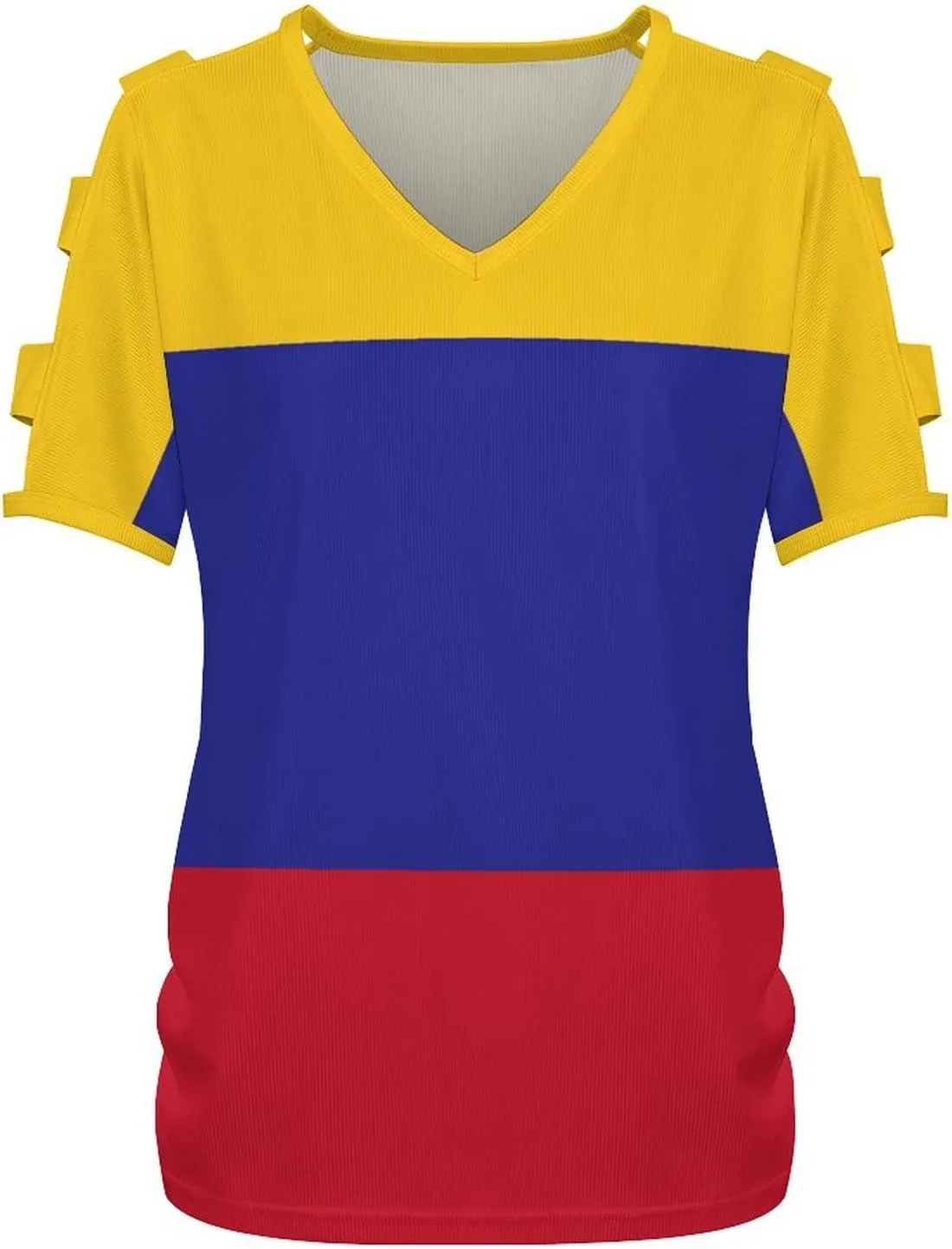 Womens Summer Casual T Shirt Short Sleeve Cold Shoulder Round Neck Tunic Tops
