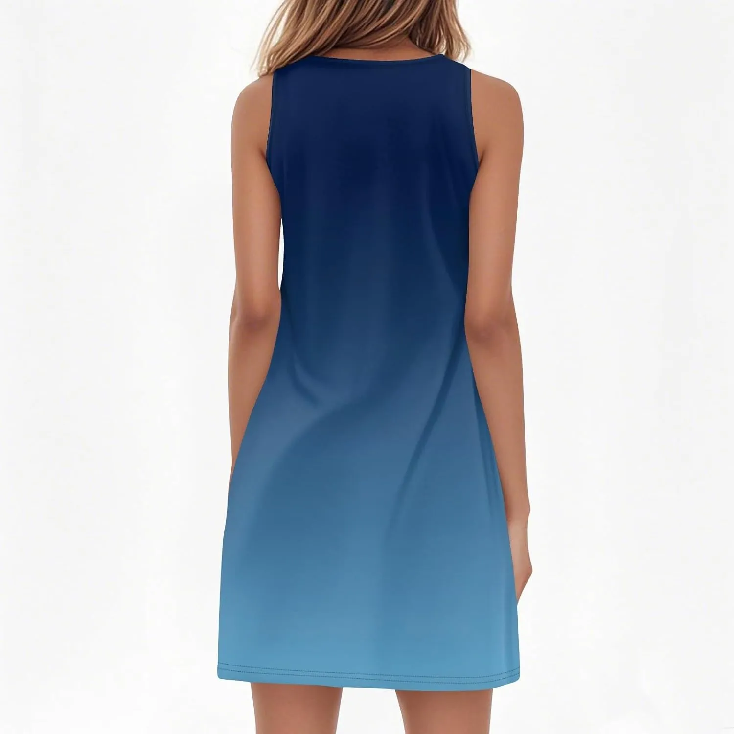 Women's Tank Nightgown Dresses V Neck Sleepshirts Soft Dress Sleeveless Solid Color Chemise Nightdress S-XXL